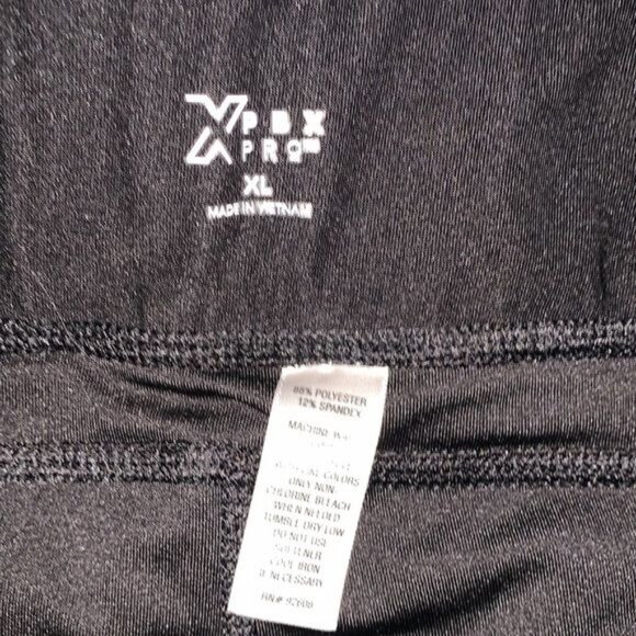 X-Pro Womens Athletic Leggings Size XL Black Blue Polyester Spandex - Picture 2 of 7